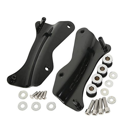 TCT-MOTORPARTS Black Detachable Backrest Sissy Bar w/Docking Hardware Kits Fit For Harley Touring Street Road Glide 2014-2025 - color: Black #1(2014-2025)