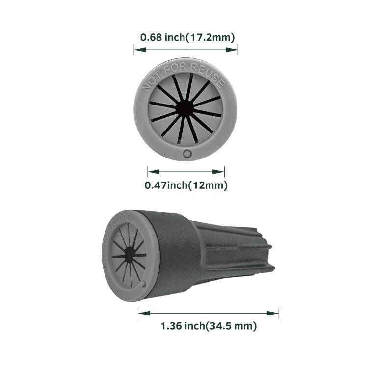 GKOLED 30PCS AWG #22-8 Waterproof Wire Connectors, Silicone Filled Outdoor Electrical Screw Terminals, Wire Splice Connector for LED Landscape Lighting, Patio and Deck Lighting, Dark Gray - size: Large