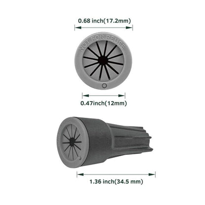 GKOLED 30PCS AWG #22-8 Waterproof Wire Connectors, Silicone Filled Outdoor Electrical Screw Terminals, Wire Splice Connector for LED Landscape Lighting, Patio and Deck Lighting, Dark Gray - size: Large