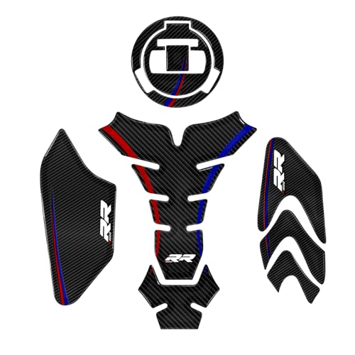 S1000RR Motorcycle Tank Pad Gas Tank Protector Compatible with BMW S1000RR S1K RR S1000 RR 2019-2024 3D Anti Slip Tank Pad Stickers Gas Oil Fuel Tank Pad Protectors (S1000RR) - size: S1000RR-1