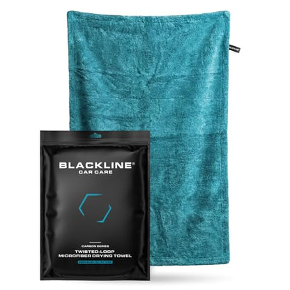 Blackline Car Drying Towel - 2ftx3ft XL-Popular Pick Among Detailing Pros -Aqua 1300 GSM Microfiber Accessory - Absorbs Over 8lbs of Water - Leaves No Streaks, Spots or Scratches - Dries an Entire Car - color: Aqua