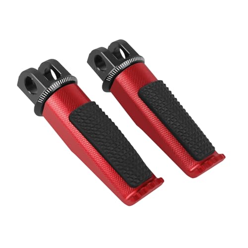Motorcycle Footpegs Rear Passenger Foot Pegs Replacement for Yamaha YZF R25 R3 R15 MT03 MT25 MT07 MT09 MT10 XSR 700 900 T-MAX TMAX T MAX 530 500 FZ1 FZ6 Foot Rests Pedal (red) - color: red