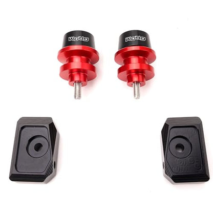 Compatible with Grom 125 2024 2025 MSX125 MSX 125 2013-2021 2022 2023 Grom Accessories CNC Motorcycle Swingarm Spools Sliders Rear Wheel Axle Stand Screws Adapter (Red) - color: Red