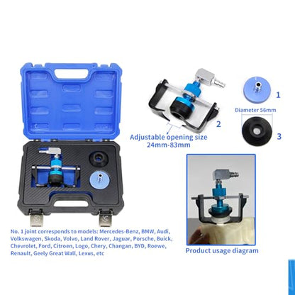 Electric Motive Power Brake Pressure Bleeder Kit, 4-Wheel Simultaneous Smart Pulse Fluid Oil Exchanger, DC 12V /AC 110V Pneumatic Automotive Machine for All Vehicles One-Person Operation - size: 14PCS Kit