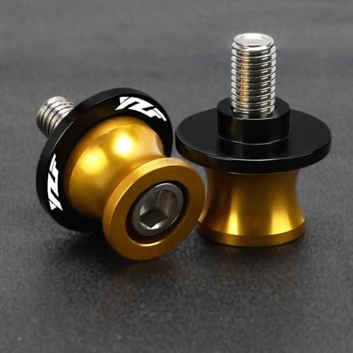 Rear Sliders Stand Screw Motorcycle Accessories 6MM Swingarm Spools Stand Screws Slider for Y&AMAHA YZF R1 R3 R7 R125 Moto Sliders Holder Equipments Parts (Color : YZF Gold) - color: YZF Gold