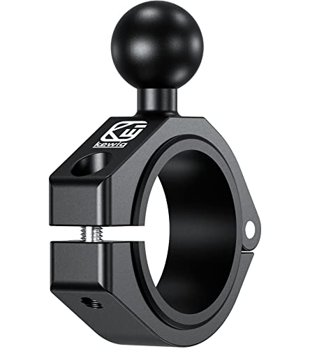 BRCOVAN Aluminum Alloy Large Bar Clamp Mount Base with 1'' TPU Ball | Fit 1.5'' / 1.65'' / 1.75'' / 1.85'' / 2'' Diameter Round Rails, Fit for RAM Mounts B Size 1 Inch Ball Double Socket Arm
