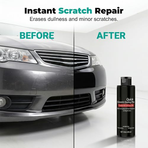Quick Ceramic Coating Pro, 10.58 fl oz Car Quick Coat Spray, 3‑in‑1 Waterless Wash Scratch Repair & Gloss Restorer for Auto Detailing (3pcs) - color: 3pcs