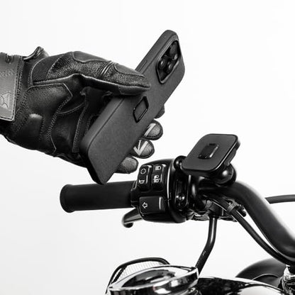 Peak Design Mobile Motorcycle Brake/Clutch Phone Mount, Qi2 Charging, SlimLink Mounting Technology, Rigid Arm, Fits a Variety of Brake and Clutch Perches, Vibration Isolator, Motorcycle Phone Mount