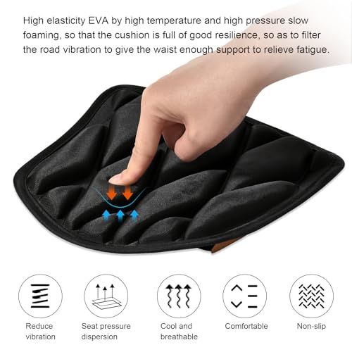 SaferCCTV Motorcycle Seat Cover ATV Padded Seat Protector,Motorcycle Seat Cushion Air Cooling 3D Motorcycle Seat Pad(New Size M) - size: NEW Size M