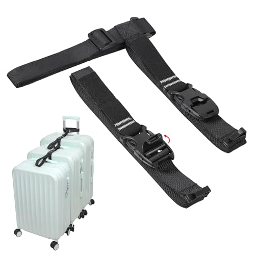 Vigorport Luggage Connector, Straps for Suitcase, Add A Bag Adjustable Attachment Accessories (Medium-Cam Buckle) - size: Medium-Cam Buckle
