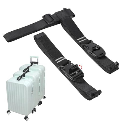 Vigorport Luggage Connector, Straps for Suitcase, Add A Bag Adjustable Attachment Accessories (Medium-Cam Buckle) - size: Medium-Cam Buckle