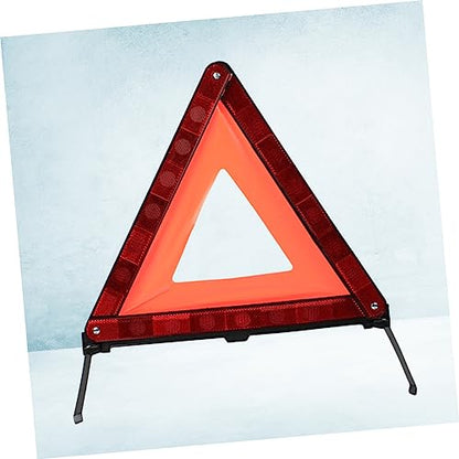 Reflective Warning Triangle Kit for Roadside Emergencies Safety Sign for Vehicles Compact Car Storage Easy Setup Red Emergency Sign