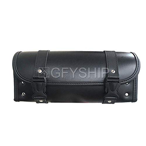 Motorcycle Fork Bag Waterproof Motorbike Tool Bag Handlebar Bag PU Leather Saddlebag Front Rear Storage Tool Pouch
