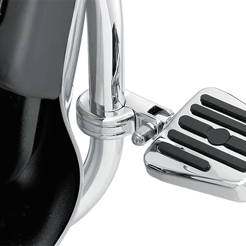 TCMT Chrome Foot Pegs Foot rest Mounting P-Clamp Footpeg Footrest Set Fits For Harley-Davidson 1 1/4"(32mm) highway bars - color: Chrome, size: P-Clamp Mounts