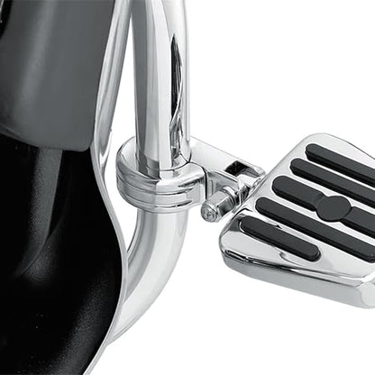 TCMT Chrome Foot Pegs Foot rest Mounting P-Clamp Footpeg Footrest Set Fits For Harley-Davidson 1 1/4"(32mm) highway bars - color: Chrome, size: P-Clamp Mounts