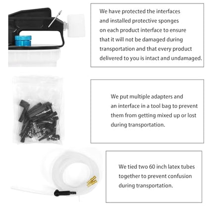 2L Vacuum Brake Bleeder - Vacuum Brake Bleeder Kit with Brake Fluid Extractor and 1L Refilling Bottle with Adapters