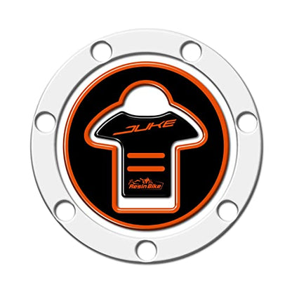 Resin Bike Motorcycle 3D Stickers Compatible with KTM Duke 390 200-2021-2023 White. Tank Cap Protection from Impact and Scratches. Resin Stickers - Made in Italy - color: Duke 390 200, size: Protezione Tappo Serbatoio
