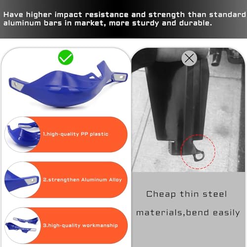 JFG RACING Dirtbike Handguards,7/8" and 1 1/8" Handle Bar Motorcycyle Hand Guards Accessories Universal for YZ YZF WR TTR 125 250 230 450 Electric Dirt Pit Bike ATV Motocross Enduro-Blue - color: blue