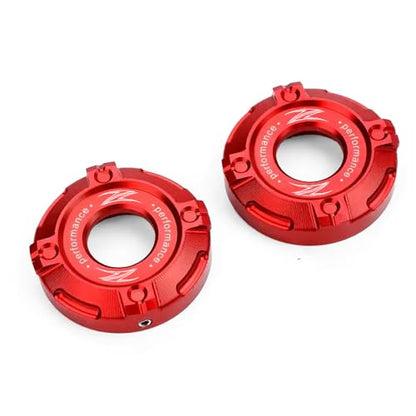 Compatible with Kawasaki Z900 Z650 Z 900 650 Z650 ABS RS SE 2017 2018 2019 2020 2021 2022 2023 2024 2025 Motorcycle Accessories CNC Aluminum Front Forks Trim Cover Cap (Red) - color: Red