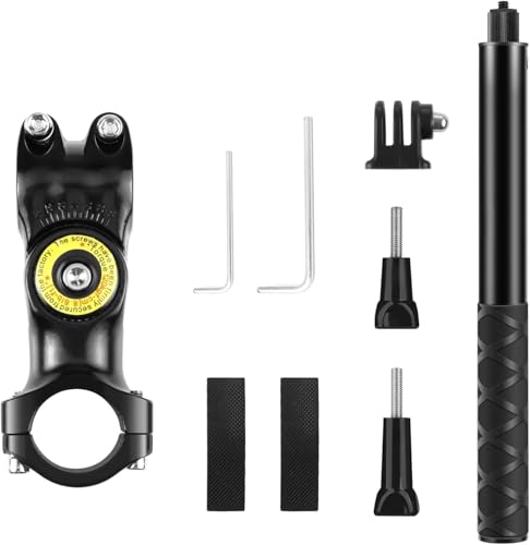 Motorcycle Bicycle Selfie Stick, Third Person Perspective Handlebar Mount Camera Bracket for Ride Tracking Shooting for GoPro Hero 12/11/10/9/8 Insta360 X5 / X4 / X3 ONE X/ONE Action Camera