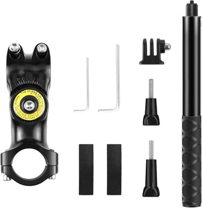 Motorcycle Bicycle Selfie Stick, Third Person Perspective Handlebar Mount Camera Bracket for Ride Tracking Shooting for GoPro Hero 12/11/10/9/8 Insta360 X5 / X4 / X3 ONE X/ONE Action Camera
