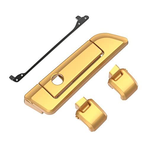 Moto Onfire Black Hills Gold Tour Trunk Luggage Latches Hinges Fit for AB Harley Touring Razor Chopped King Tour Trunk Luggage - color: Black Hills Gold