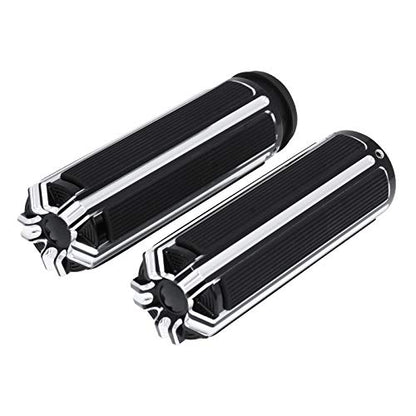 1" Electronic Throttle Defiance Handlebar Grips 25mm Hand Grips Fit for Harley Touring Street Glide Road King Road Glide Electra Glide - color: #4 Black