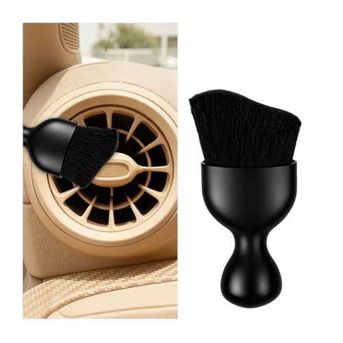 Car Interior Detailing Brush, Curved Soft Bristles Vehicle Removal Dust Collectors, Scratch-Free Automotive Cleaning Tool Accessories, Universal for Truck SUV Sedan (Black) - color: Black