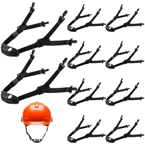 WinnerWhy Universal Hard Hat Chin Strap with Chin Cup Helmet Multi-Point Adjustment Black Elastic Strap Y Shape for Construction and Industrial Worker Hat Replacement Guard for Bike Helmet