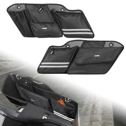 AUFER Left & Right Side Motorcycle Saddlebag Organizers Storage Bags Saddle bag Organizers Bag Compatible With For 1993-2013 Harley Touring Road King Road Glide Electra Glide Street Glide