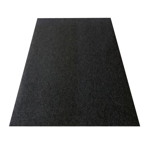 Garage Floor Mat, Rectangle Garage Flooring Rug, Motorcycle Oil Spill Mat, Absorbent Oil Parking Mats, Non Slip and Waterproof Backing Extra Large Mats for Under Car Dark Grey Square 1 Set