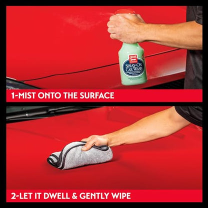 Griot's Garage Spray-On Car Wash for Vehicle Cleaning and Detailing, Rinseless and Waterless, No Hose and Bucket Needed, With Carnauba Wax Protection, 10984, 22oz - size: 22 Fl Oz (Pack of 1)