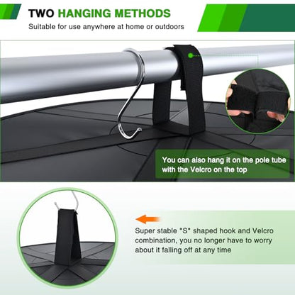 Yesker 6 Layer Herb Drying Rack Hanging Mesh Net Foldable Plant Drying Racks 24" w Green Zipper Pruning Shears Hook Dryer Hanging Rack for Herbs Seed Bud Fruit Clothes Grow Tent Closets Garden Outdoor - size: 6 Layers Fluorescent Green & Black