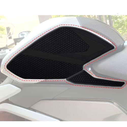 for DAYTONA 660 Daytona660 Motorcycle Fuel Tank Traction Pad Side Gas Knee Grip Protective Sticker Protector (for Triumph Vehicle) (2024 Onwards) (Black) - color: Black