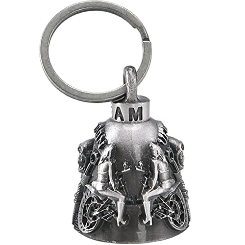 Dream Apparel Motorcycle Bell Guardian Angel Drive Away Gremlin, Biker Bell for Men Women Rider Riding, Good Luck Gift - color: Veteran