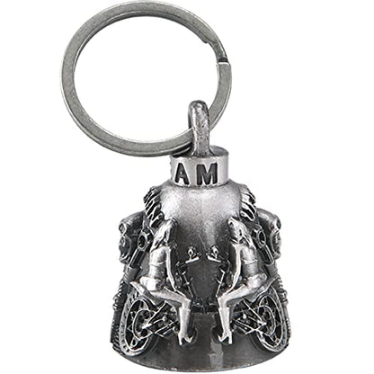 Dream Apparel Motorcycle Bell Guardian Angel Drive Away Gremlin, Biker Bell for Men Women Rider Riding, Good Luck Gift - color: Veteran
