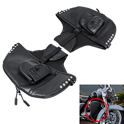 Motorcycle Highway Crash Bars Cover Soft Lowers Chaps Leg Warmer Bag Lower Wind Deflectors Engine Guard Bag For Harley Touring Trike w/Engine Guard 1980-Up