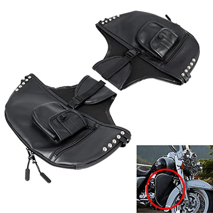 Motorcycle Highway Crash Bars Cover Soft Lowers Chaps Leg Warmer Bag Lower Wind Deflectors Engine Guard Bag For Harley Touring Trike w/Engine Guard 1980-Up