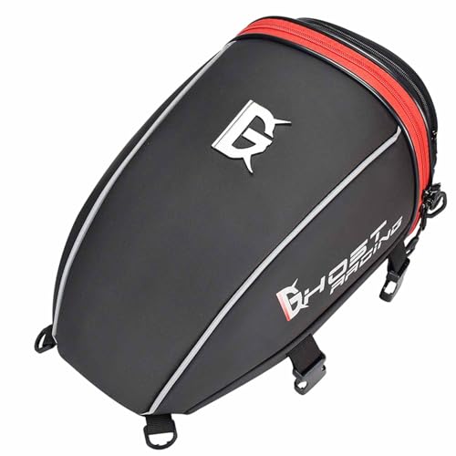 Motorcycle Tail Bag for Kawasaki Ninja 500 2025 Expandable Multifunctional Storage Saddle Bag Waterproof Large Storage Space Duffle Travel Rear Rack Bag,Red - color: Red