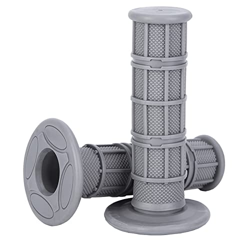 1Pair White Grips, 22mm 7/8" Dirt Bike Grips Scooter Grips Handlebar Hand Grips for Motorcycle, Mini Bike, Dirt Bike, Pit Bike Handlebar Pro Taper Grips Dirtbike - color: Grey