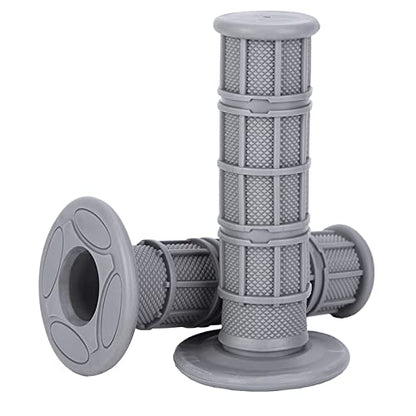 1Pair White Grips, 22mm 7/8" Dirt Bike Grips Scooter Grips Handlebar Hand Grips for Motorcycle, Mini Bike, Dirt Bike, Pit Bike Handlebar Pro Taper Grips Dirtbike - color: Grey