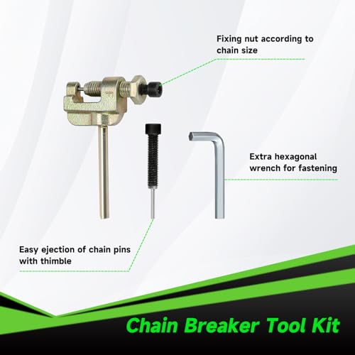 T8F Chain 134 Link Drive Chain Breaker Compatible with SYX Moto 50cc Dirt Bike Mototec SSR X-pro Coolster 47cc 49cc 2 Stroke Engine Pocket Rocket Pit Bike Mini ATV Quad 4 Wheeler Go Kart Parts - color: A-Silver