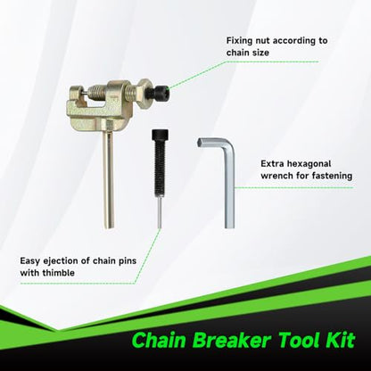 T8F Chain 134 Link Drive Chain Breaker Compatible with SYX Moto 50cc Dirt Bike Mototec SSR X-pro Coolster 47cc 49cc 2 Stroke Engine Pocket Rocket Pit Bike Mini ATV Quad 4 Wheeler Go Kart Parts - color: A-Silver