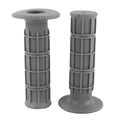 1Pair White Grips, 22mm 7/8" Dirt Bike Grips Scooter Grips Handlebar Hand Grips for Motorcycle, Mini Bike, Dirt Bike, Pit Bike Handlebar Pro Taper Grips Dirtbike - color: Grey