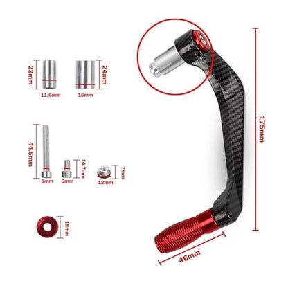 Handlebar Brake Clutch Lever Guard for Ya&maha YZF R1 R3 R6 R15 R125 R25 YZFR6 2025 2024 2023 22 Motorcycle Handlebar Grips Guard Brake Clutch Levers Protector - color: Grey