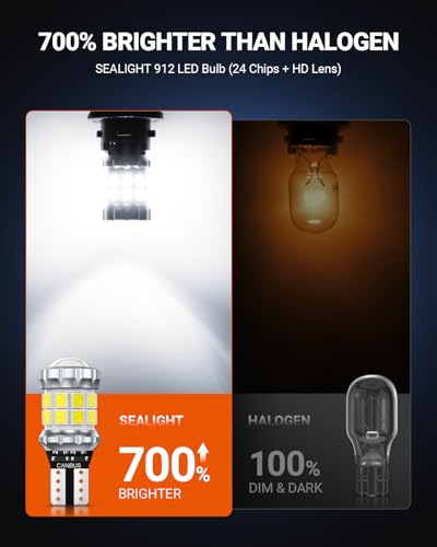 SEALIGHT 2026 Latest 921 LED Bulb, 700% Super Bright 912 T15 Led Reverse Light, Canbus Error Free 906 904 916 W16W LED Bulbs, 6500K White, Non-polarity, Automotive Back Up Light Assemblies, 2PCS - color: White, size: 912/921-Pack of 2