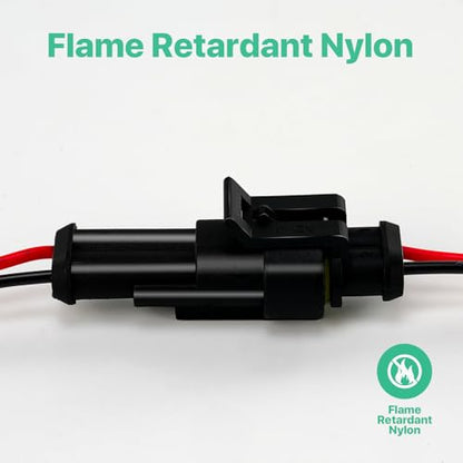 2 Pin Waterproof Electrical Connectors, Male and Female Wire Connectors, 12V Plug Connector, Suitable for Connecting Weak Current Lines Such As Cars, Motorcycles, and Ships(5 Pack)