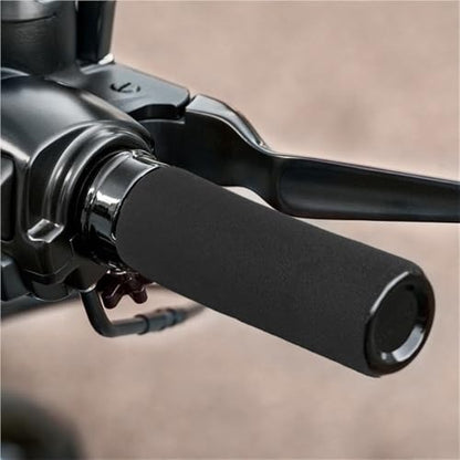 Rubber Handlebar Grip Motorcycle Modified Anti-Skid Handle Sleeve Shock-Proof Grip Black Foam - color: 2pcs black