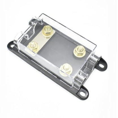 Dual Fuse Holder 2 Way Automotive Heavy Duty ANL Fuse Block Replacement with Clear Insulated Cover for Car Audio System Amplifier Inverter CFH-ANL-TM2 - color: CFH-ANL-TM2