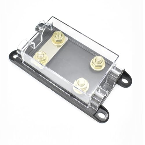 Dual Fuse Holder 2 Way Automotive Heavy Duty ANL Fuse Block Replacement with Clear Insulated Cover for Car Audio System Amplifier Inverter CFH-ANL-TM2 - color: CFH-ANL-TM2